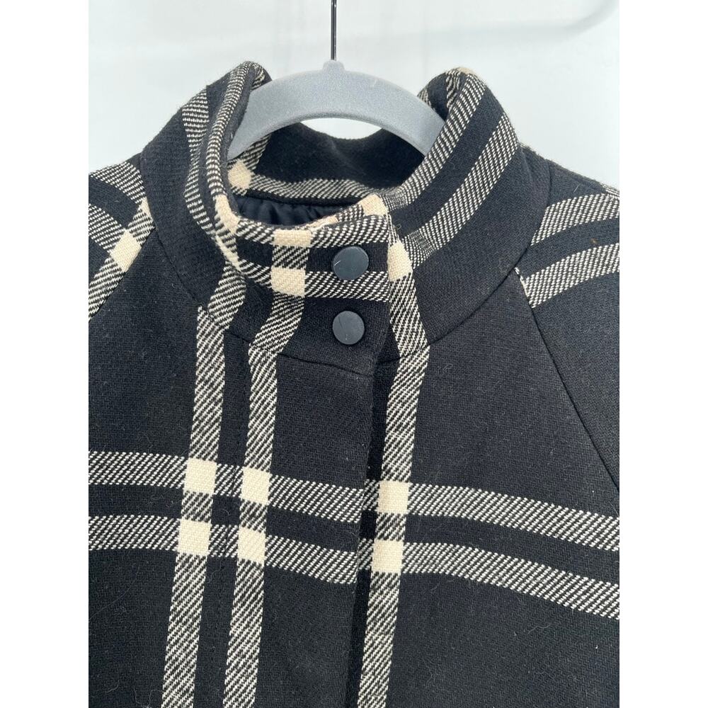Mango Checked Wool Blend Coat View 3